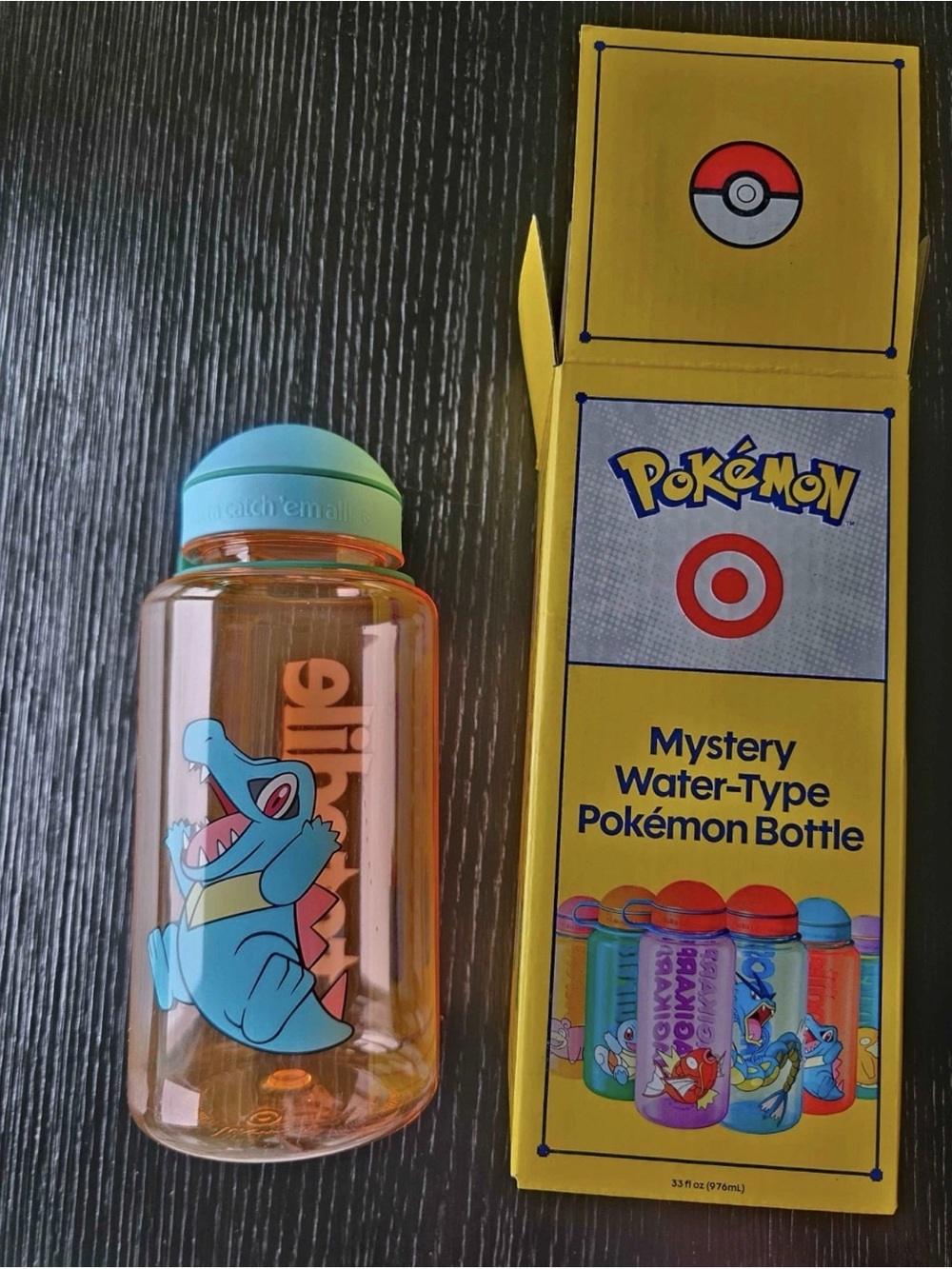 Pokémon X Target Mystery Water Bottle 30th Anniversary - Totodile New Unused